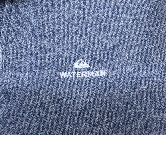 QUIKSILVER WATERMAN SWEATSHIRT COTTON/POLYESTER HEATHERED BLUE Sz MEDIUM, M - Picture 2 of 4